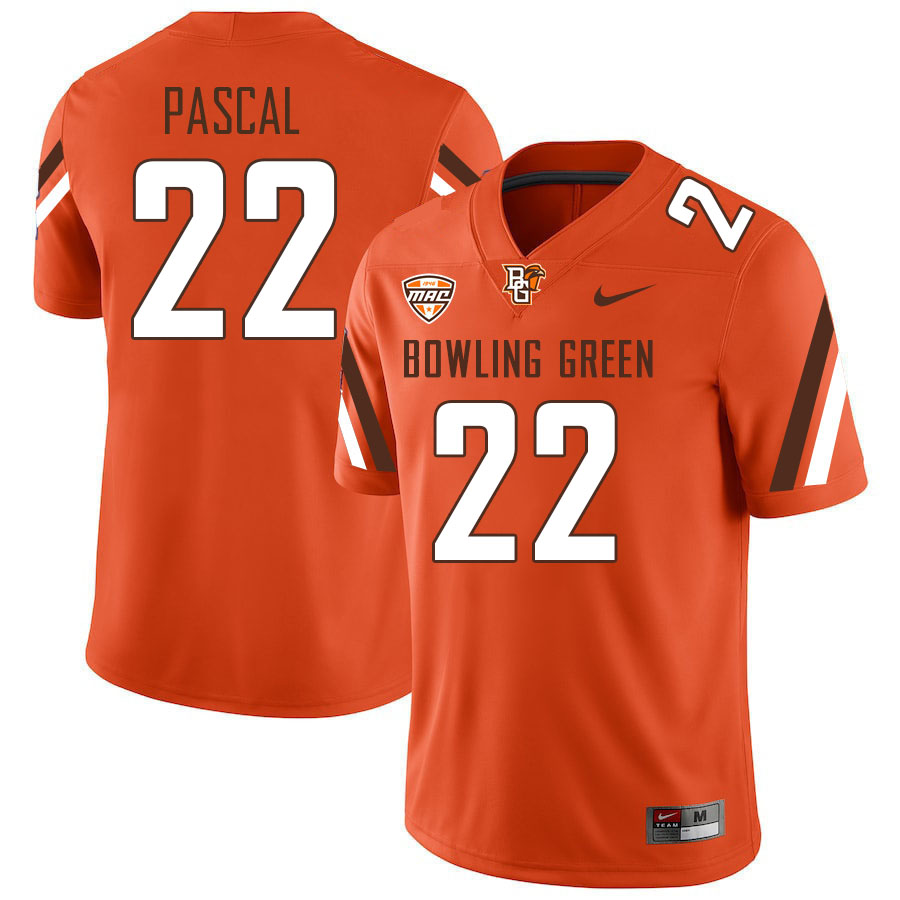 Men #22 Kal-El Pascal Bowling Green Falcons College Football Jerseys Stitched-Orange